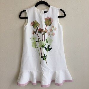 Victoria Beckham Sleeveless Floral Peplum Blouse